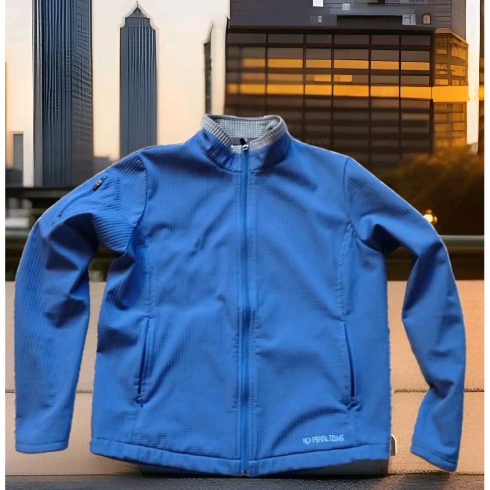 Pearl Izumi Cycling Jacket Womens Medium Blue Excellent Full Zip Softshell